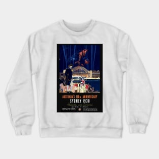 Australia 150th Anniversary Vintage Poster 1938 Crewneck Sweatshirt